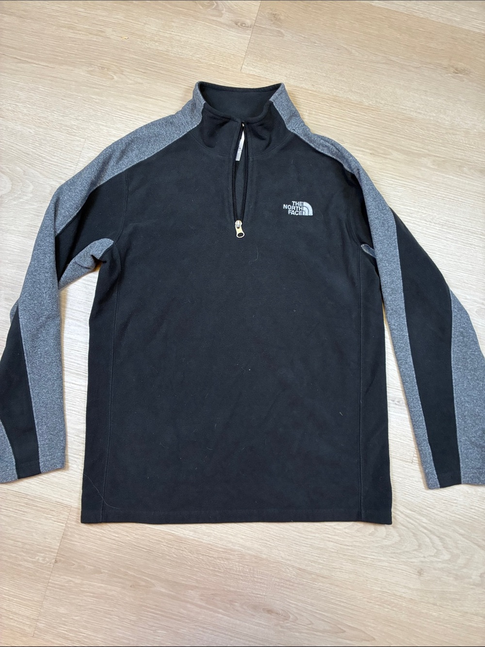 The North Face Black & Gray Half-Zip Fleece Shirt Jacket